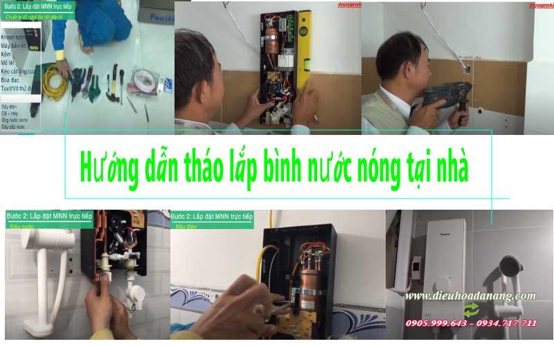 cac buoc lap dat may nuoc nong