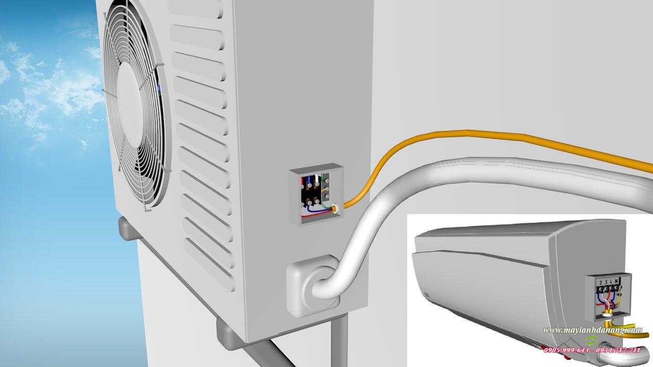 Cách đấu nối dây cấp nguồn điều hòa nhiệt độ Inverter dân dụng