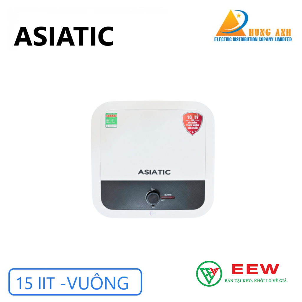 Máy nước nóng Asiatic 15L vuông BN-AV15L - dung tích 15L, đáp ứng mọi nhu cầu gia đình Máy nước nóng Asiatic 15L vuông BN-AV15L - dung tích 15L, đáp ứng mọi nhu cầu gia đình