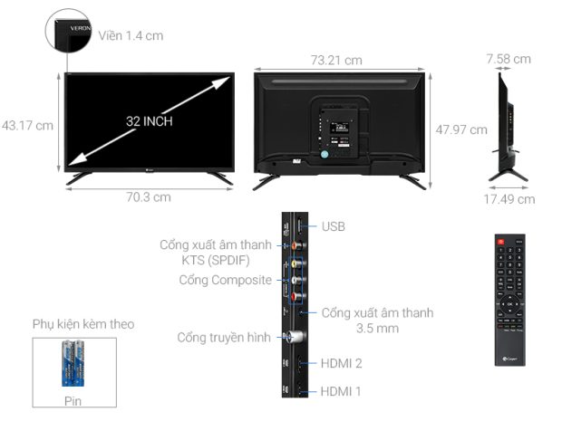Tivi Casper 32 inch Android 32HN5000