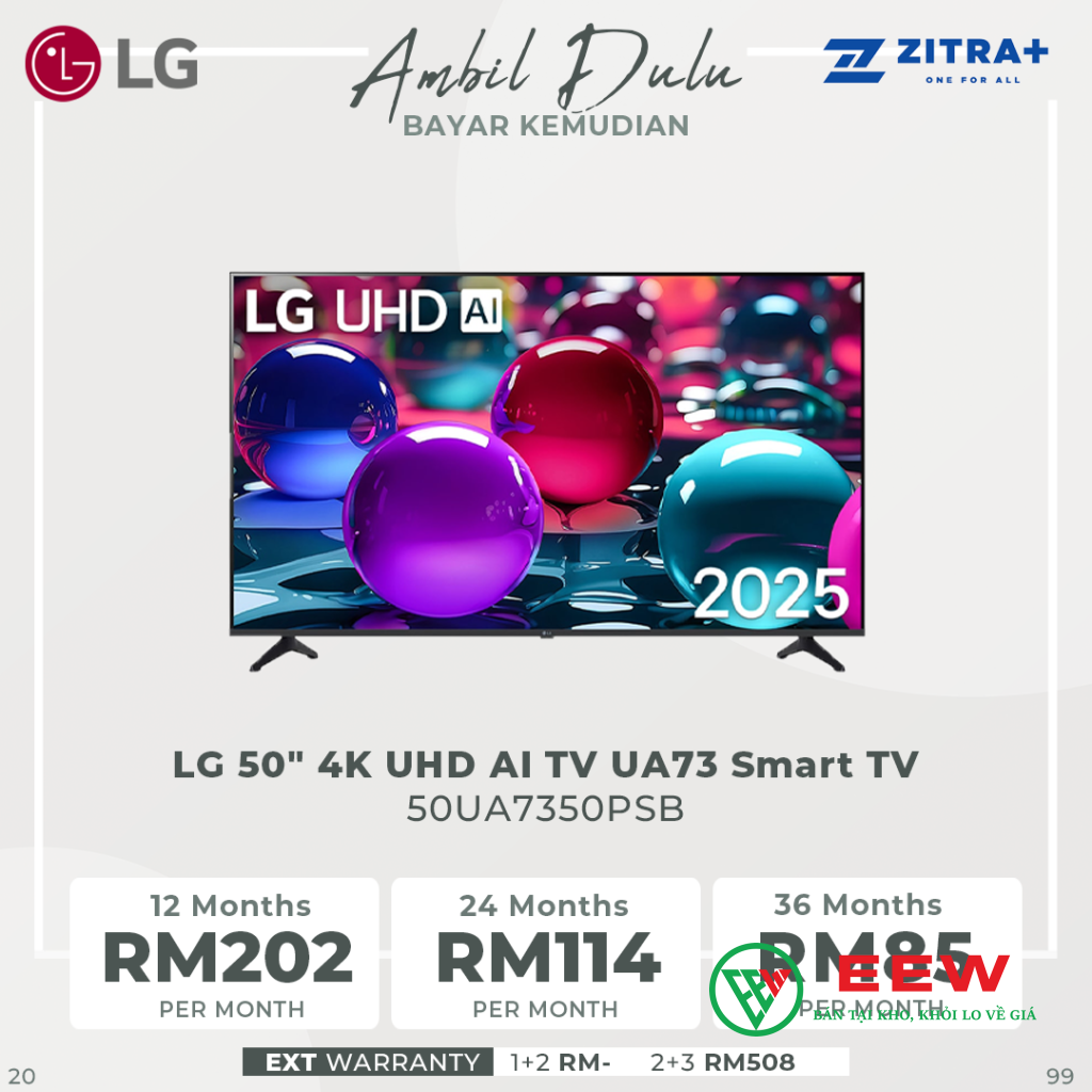 Smart Tivi 50 Inch LG UHD AI 4K 50UA7350PSB - công nghệ AI thông minh, tối ưu trải nghiệm xem Smart Tivi 50 Inch LG UHD AI 4K 50UA7350PSB - công nghệ AI thông minh, tối ưu trải nghiệm xem