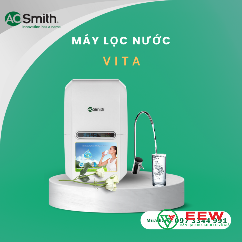 Máy lọc nước A. O. Smith VITA - Lọc sạch 100%, bảo vệ sức khỏe cả nhà