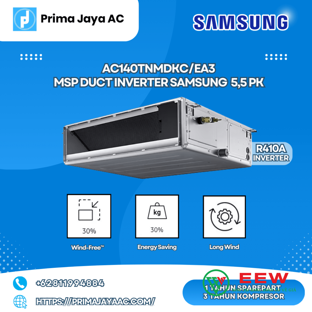 Điều hòa nối ống gió Samsung 48000BTU AC140TNMDKC/EA - lọc không khí thông minh, bảo vệ sức khỏe gia đình