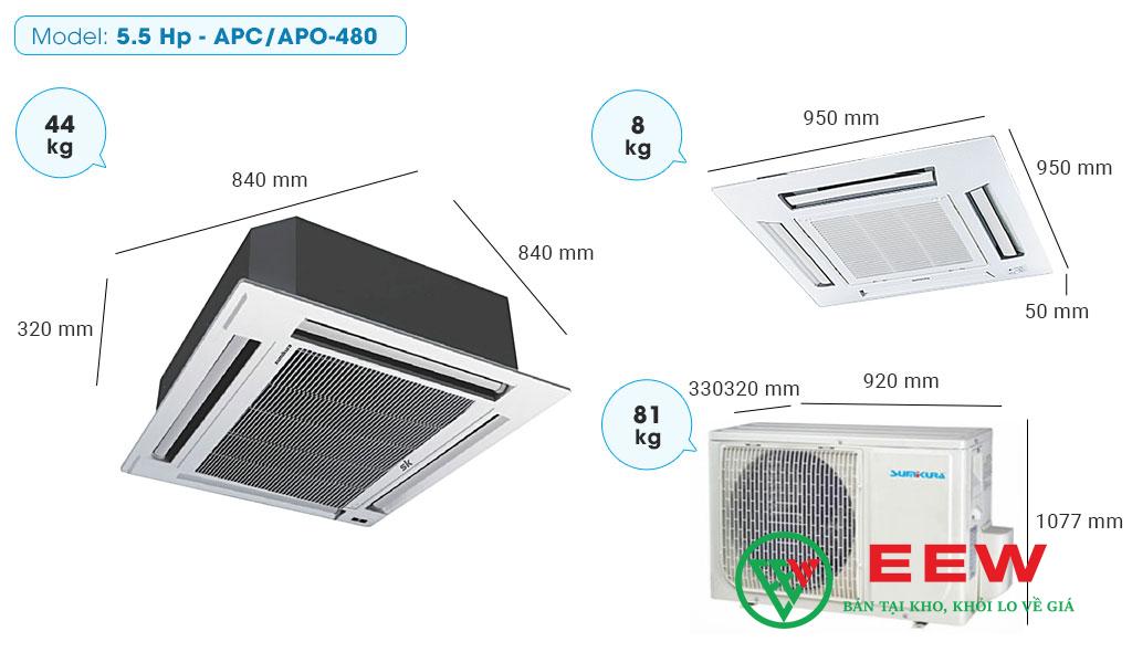 Điều hòa âm trần Sumikura 48.000BTU – vận hành êm ái, mang lại không khí trong lành suốt ngày