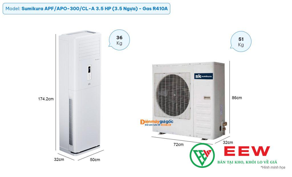 Điều hòa tủ đứng Sumikura 1 chiều 30000BTU APF/APO-300/CL-A Điều hòa tủ đứng Sumikura 1 chiều 30000BTU APF/APO-300/CL-A