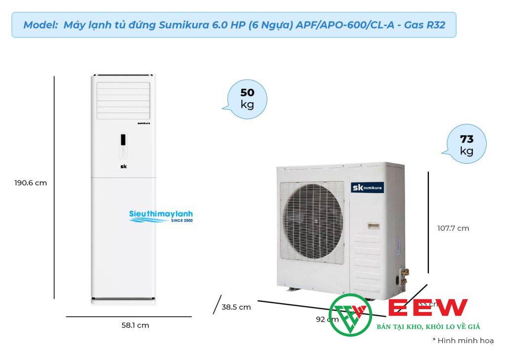Sumikura APF/APO-600/CL-A 60.000BTU - vận hành êm ái, mang lại không khí trong lành suốt ngày dài Sumikura APF/APO-600/CL-A 60.000BTU - vận hành êm ái, mang lại không khí trong lành suốt ngày dài