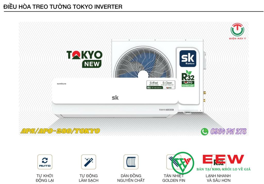 Điều hòa Sumikura 28000BTU 1 chiều inverter APS/APO-280 TOKYO Điều hòa Sumikura 28000BTU 1 chiều inverter APS/APO-280 TOKYO