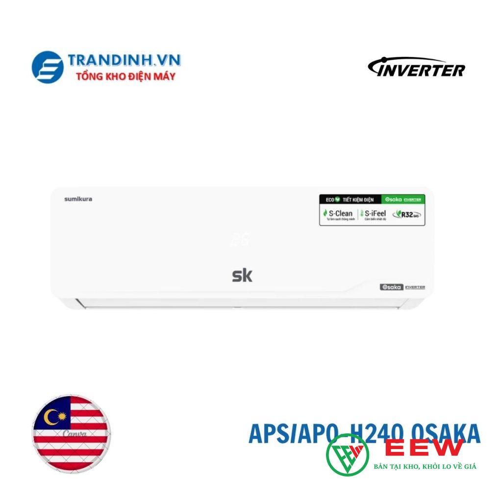 Điều hòa Sumikura 24000BTU 2 chiều APS/APO-H240 OSAKA - làm mát nhanh, tiết kiệm điện tối ưu