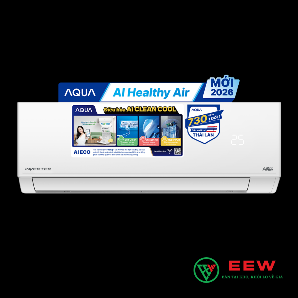 Điều hòa AQUA 12000BTU AQA-RV13QA5 - thiết kế sang trọng, phù hợp mọi không gian Điều hòa AQUA 12000BTU AQA-RV13QA5 - thiết kế sang trọng, phù hợp mọi không gian