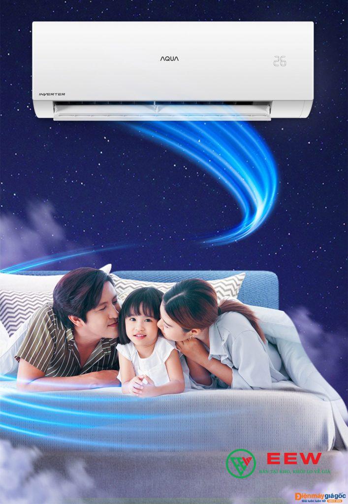 Điều hòa AQUA AQA-RV18QE 1 chiều - làm mát nhanh, không gian thoáng mát tức thì