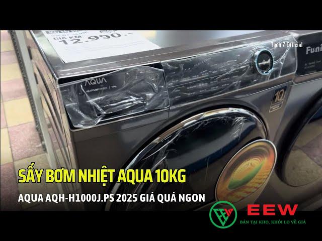 Aqua AQH-H1000J.PS - dung tích 10kg, sấy đa dạng loại vải, không lo co rút