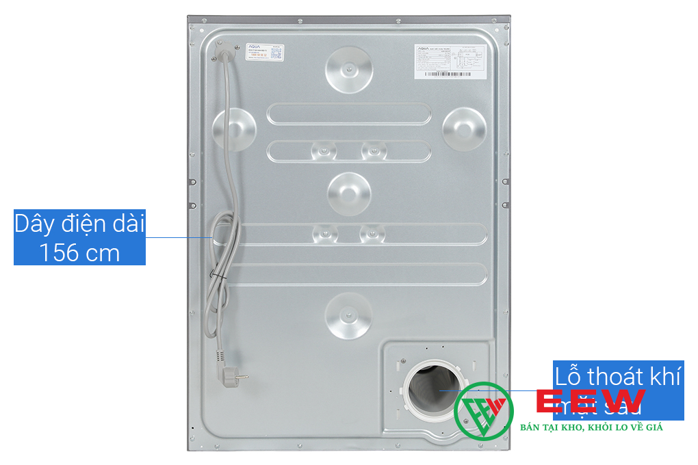 Máy sấy thông hơi Aqua 8 kg AQH-V800H SS