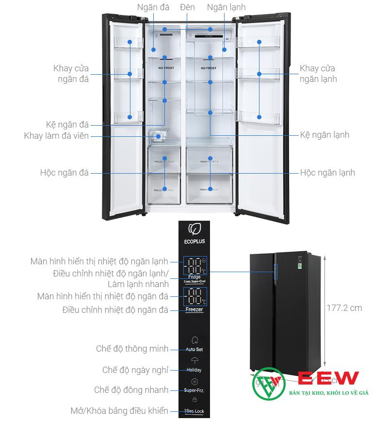 Tủ Lạnh AquaAQR-S612XA(CBC) với công nghệ inverter tiết kiệm điện tối ưu