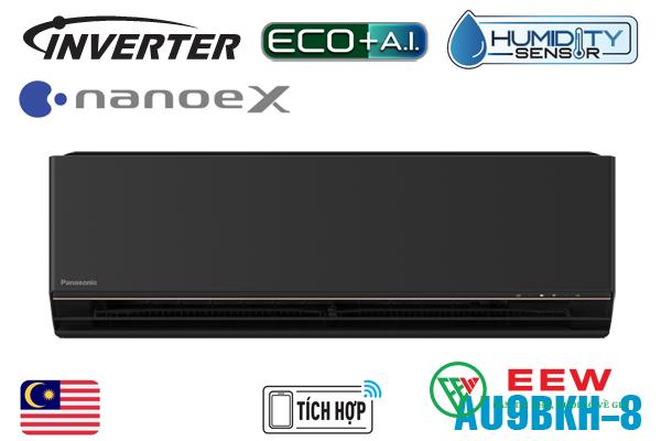 Điều hòa Panasonic 1 chiều inverter 9000BTU màu đen AU9BKH-8