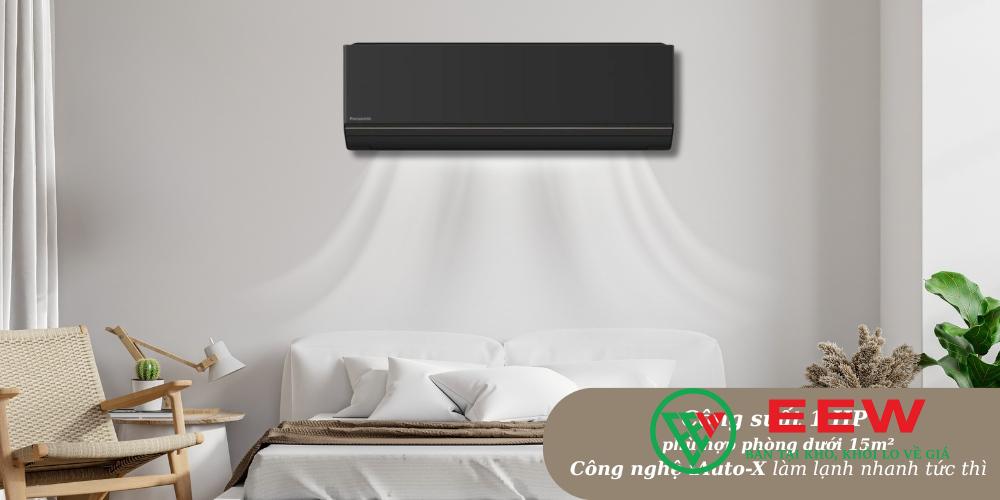 Điều hòa Panasonic 1 chiều inverter 9000BTU màu đen AU9BKH-8