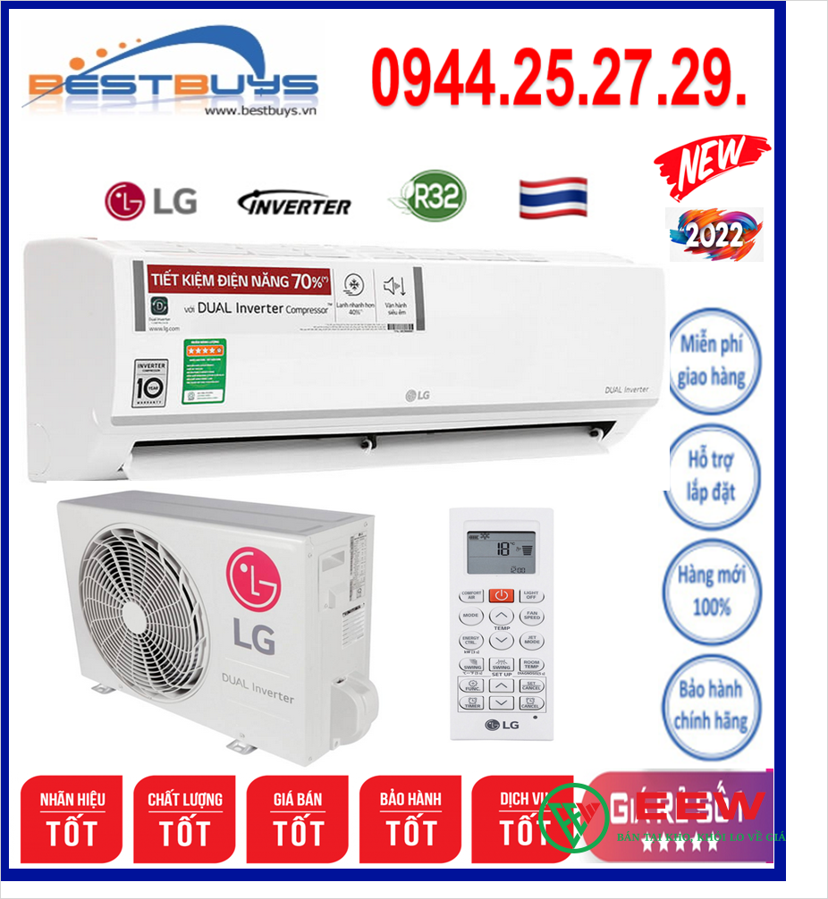 Điều hòa LG 2 chiều 9.000BTU inverter B10APF