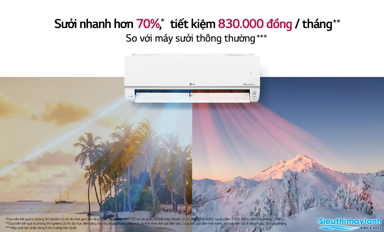 Điều hòa LG 12000 BTU inverter 2 chiều B13API Điều hòa LG 12000 BTU inverter 2 chiều B13API