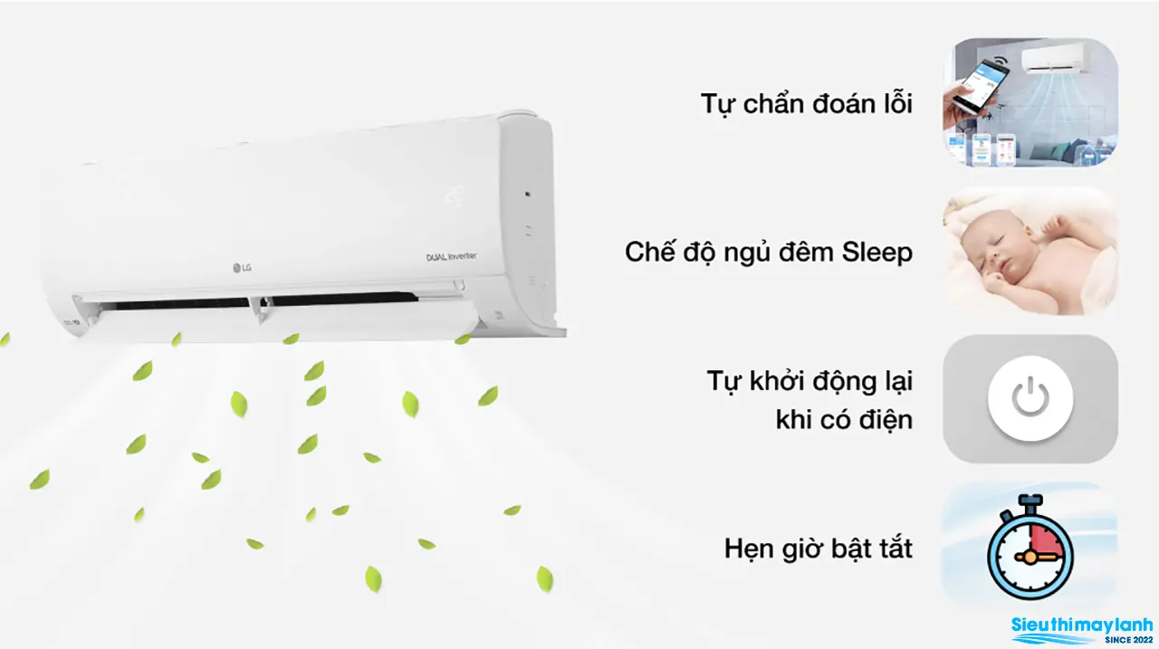 Điều hòa LG 18000BTU 2 chiều inverter B18END1 Điều hòa LG 18000BTU 2 chiều inverter B18END1