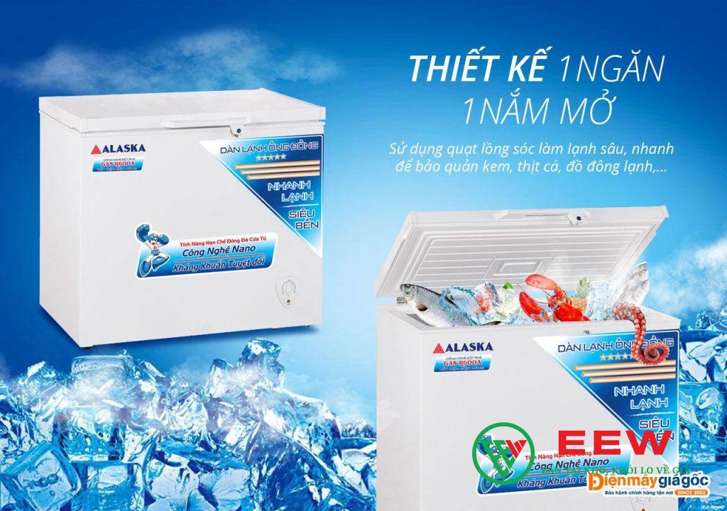 Tủ đông Alaska BD-400C 400 lít - không gian thoáng mát, sắp xếp thông minh cho mọi nhu cầu