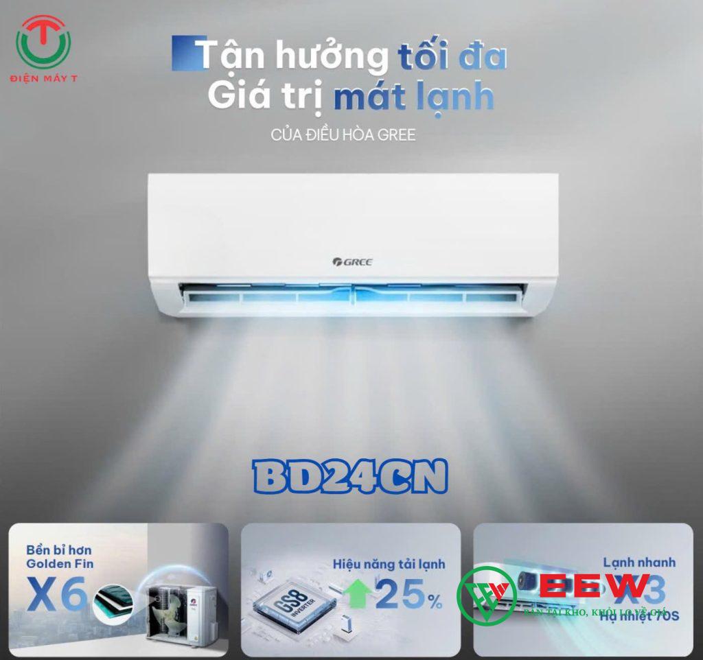Điều hòa Gree 24.000BTU 1 chiều BD24CN Điều hòa Gree 24.000BTU 1 chiều BD24CN