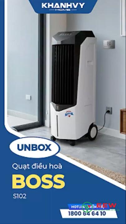 Quạt điều hòa Boss S102 14 Lít – nút cảm ứng thông minh, dễ dàng điều chỉnh tốc độ gió theo ý muốn.