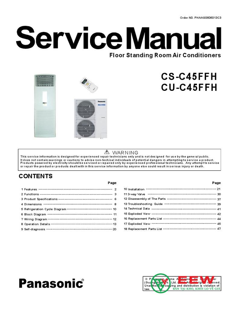 Điều hòa tủ đứng Panasonic 1 chiều 45.000BTu CU/CS-C45FFH