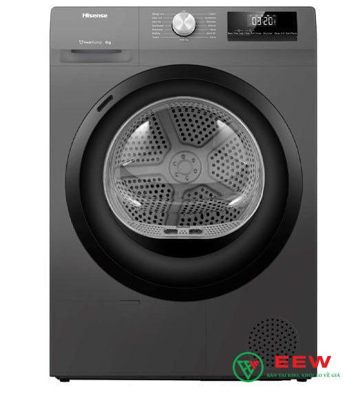 Máy sấy bơm nhiệt Hisense 8 kg DH80N1T - tiết kiệm điện, bảo vệ quần áo mềm mại Máy sấy bơm nhiệt Hisense 8 kg DH80N1T - tiết kiệm điện, bảo vệ quần áo mềm mại
