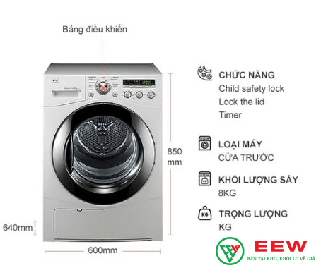 DR-80BW LG 8kg - sấy nhanh, khử mùi hiệu quả, an toàn cho da nhạy cảm DR-80BW LG 8kg - sấy nhanh, khử mùi hiệu quả, an toàn cho da nhạy cảm