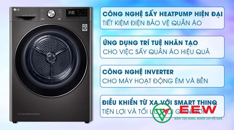 LG 9kg Dual Inverter - giải pháp sấy quần áo tiện lợi, an toàn cho mọi loại vải LG 9kg Dual Inverter - giải pháp sấy quần áo tiện lợi, an toàn cho mọi loại vải
