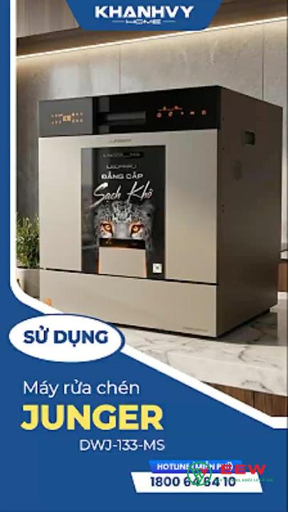 Máy Rửa Bát Junger DWJ-133-MS - Thiết kế sang trọng, tiết kiệm không gian bếp hiện đại