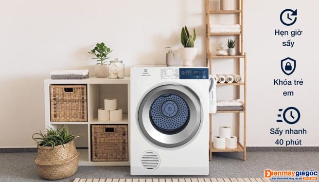 Máy sấy Electrolux 8.5Kg cửa ngang EDS854J3WB