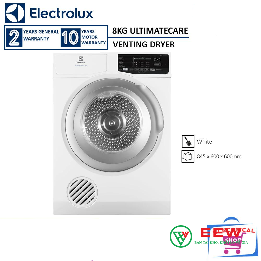 Máy sấy Electrolux EDV805JQWA 8Kg: công nghệ sấy thông minh, bảo vệ quần áo như mới Máy sấy Electrolux EDV805JQWA 8Kg: công nghệ sấy thông minh, bảo vệ quần áo như mới