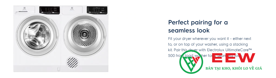 Máy sấy EDV805JQWA Electrolux 8Kg: dung tích lớn, phù hợp cho gia đình đông người Máy sấy EDV805JQWA Electrolux 8Kg: dung tích lớn, phù hợp cho gia đình đông người