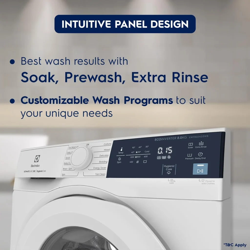 Máy giặt Electrolux 8Kg inverter - an toàn cho da nhạy cảm, bảo vệ sức khỏe cả nhà Máy giặt Electrolux 8Kg inverter - an toàn cho da nhạy cảm, bảo vệ sức khỏe cả nhà