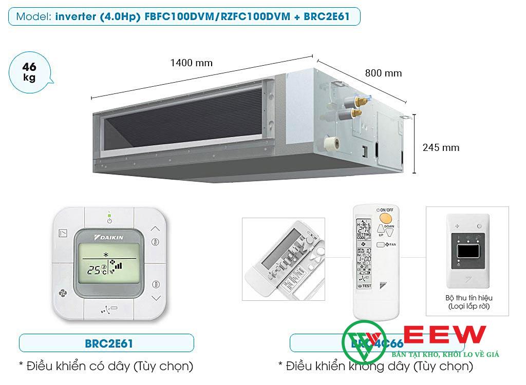 Điều hòa âm trần Daikin FBFC100DVM9/RZFC100EVM - công nghệ inverter tiết kiệm điện hiệu quả Điều hòa âm trần Daikin FBFC100DVM9/RZFC100EVM - công nghệ inverter tiết kiệm điện hiệu quả