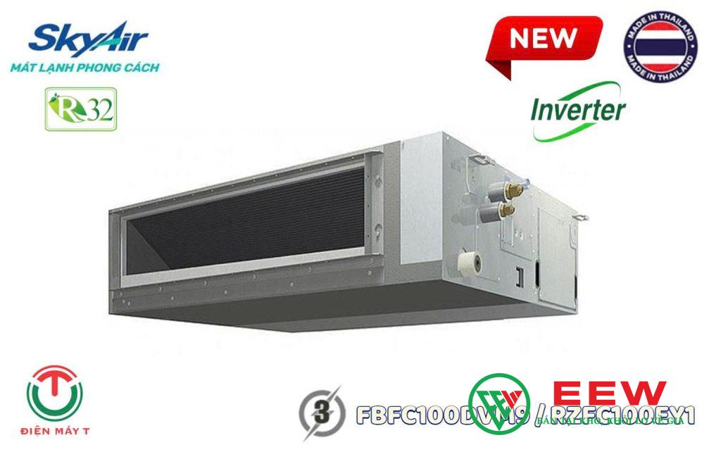 Điều hòa âm trần nối ống gió Daikin 36.000BTU 1 chiều inverter 3 Pha FBFC100DVM9/RZFC100EY1 Điều hòa âm trần nối ống gió Daikin 36.000BTU 1 chiều inverter 3 Pha FBFC100DVM9/RZFC100EY1