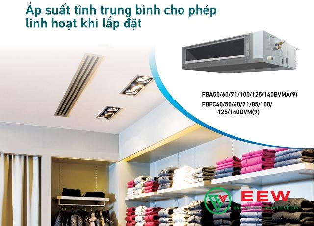 Điều hòa âm trần nối ống gió Daikin 48.000BTU 1 chiều inverter FBFC140DVM9/RZFC140EY1