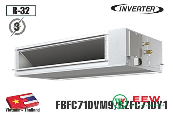 Điều hòa âm trần nối ống gió Daikin 24.000BTU 1 chiều inverter 3 Pha FBFC71DVM9/RZFC71EY1