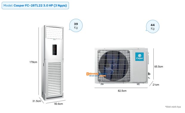 Điều hòa tủ đứng Casper 28.000BTU FC-28TL22
