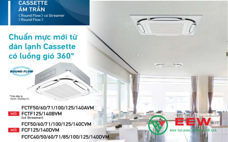 Điều hòa âm trần 34000BTU Daikin 1 chiều inverter FCTF100AVM/RZF100DVM Điều hòa âm trần 34000BTU Daikin 1 chiều inverter FCTF100AVM/RZF100DVM