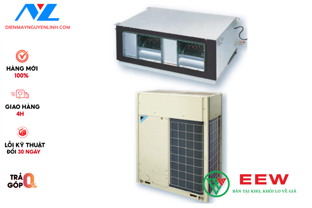 Điều hòa âm trần nối ống gió Daikin 180.000BTU - Thiết kế sang trọng, vận hành êm ái