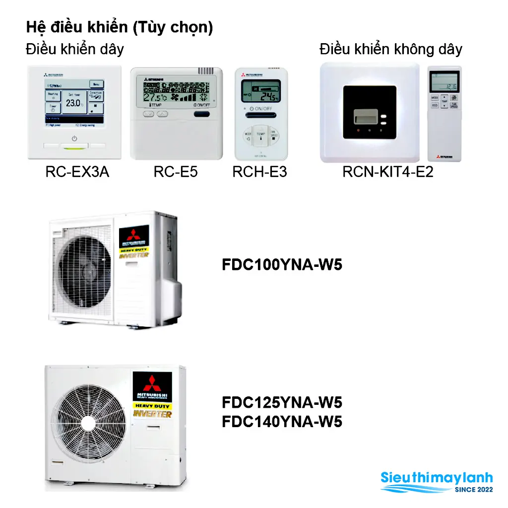 Điều hòa nối ống gió Mitsubishi Heavy inverter 34000BTU FDU100YA-W5