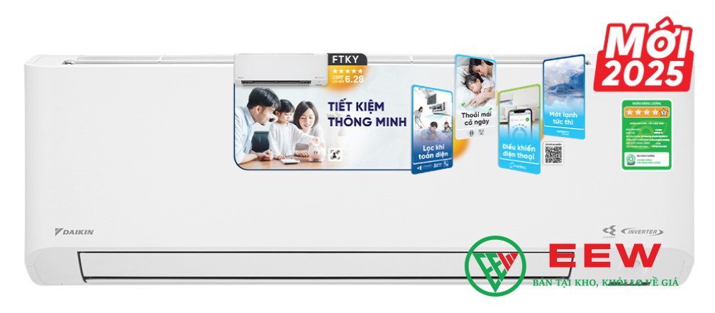 Điều hòa Daikin 9000BTU inverter 1 chiều FTKY25ZVMV Điều hòa Daikin 9000BTU inverter 1 chiều FTKY25ZVMV