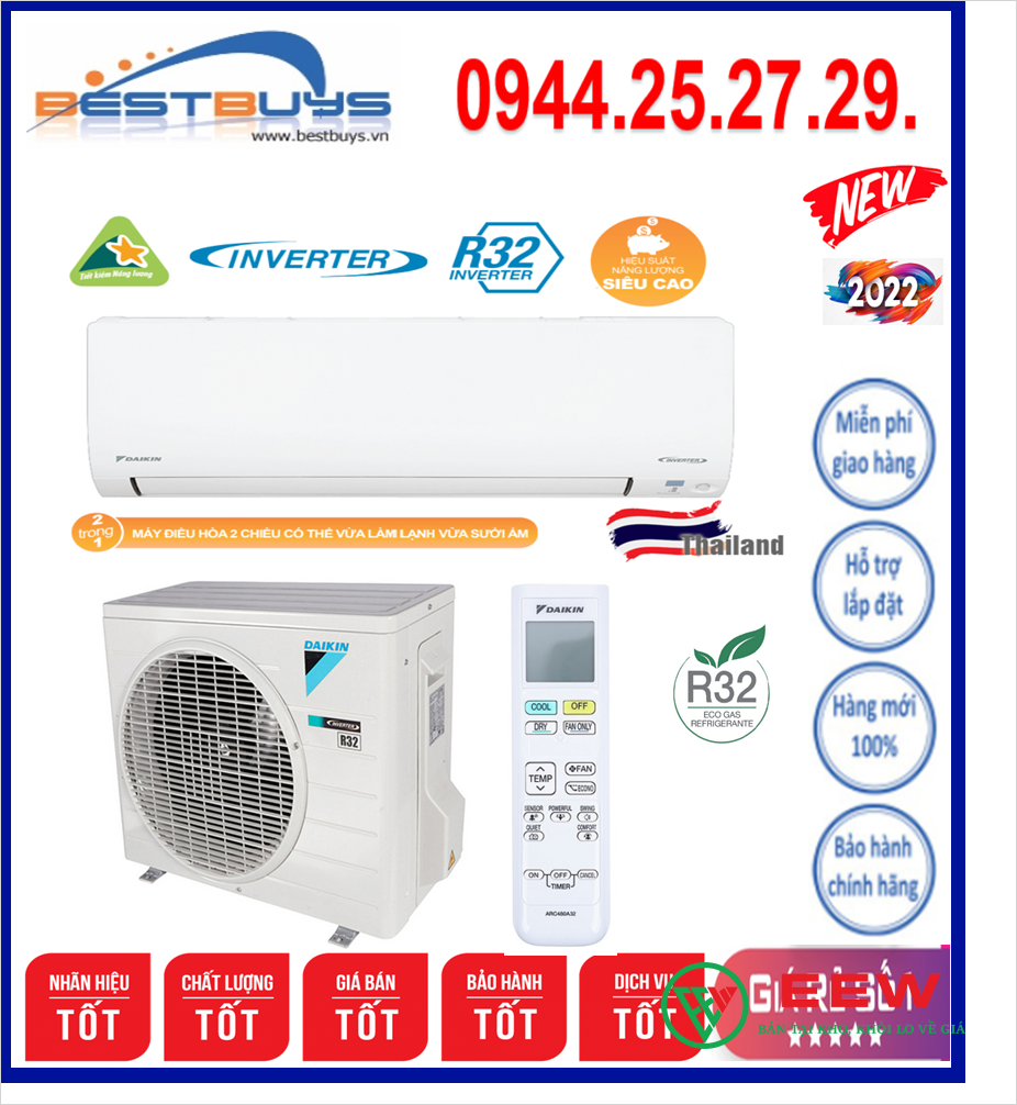 Điều hòa Daikin Inverter 2 chiều 24.000BTU FTXV71QVMV/RXV71QVMV Điều hòa Daikin Inverter 2 chiều 24.000BTU FTXV71QVMV/RXV71QVMV
