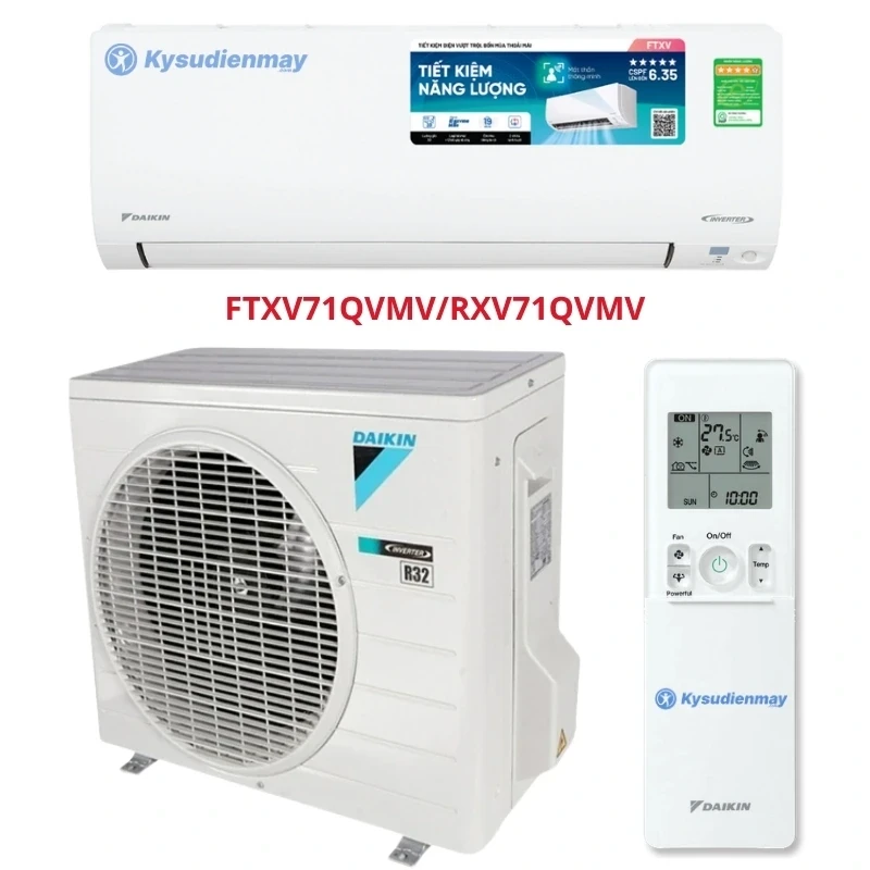 Điều hòa Daikin Inverter 2 chiều 24.000BTU FTXV71QVMV/RXV71QVMV Điều hòa Daikin Inverter 2 chiều 24.000BTU FTXV71QVMV/RXV71QVMV
