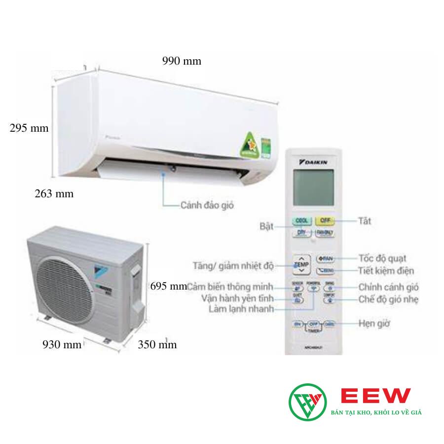 Điều hòa Daikin Inverter 2 chiều 24.000BTU FTXV71QVMV/RXV71QVMV - ảnh 2