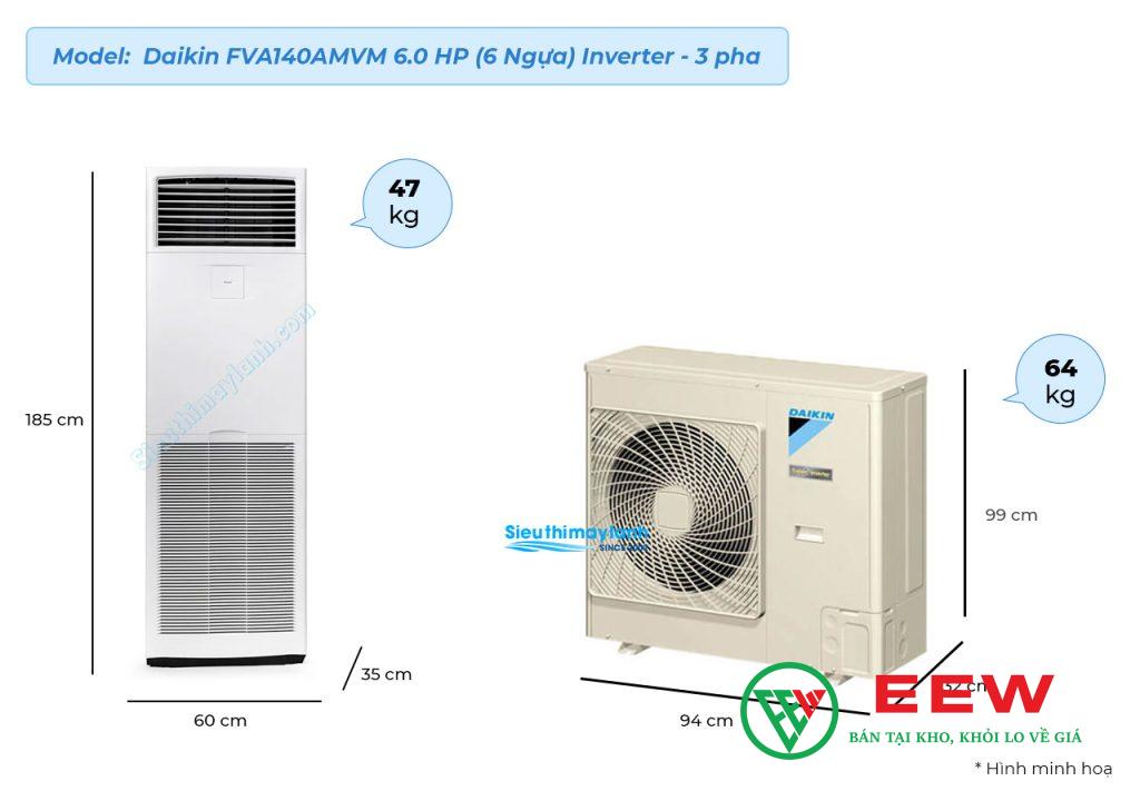Điều hòa tủ đứng Daikin 2 chiều – giải pháp toàn diện cho không gian rộng, tiết kiệm năng lượng ấn tượng