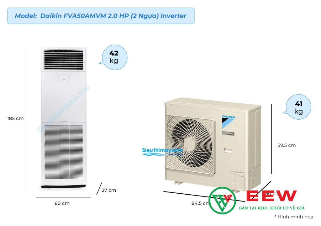 Điều hòa tủ đứng Daikin FVA50AMVM/RZF50DVM - thiết kế sang trọng, phù hợp mọi không gian hiện đại