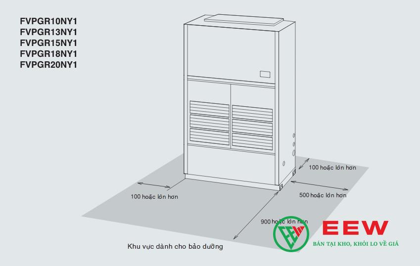 Điều hòa tủ đứng nối ống gió Daikin 1 chiều 150.000BTU FVPR15RNY1/RUR15RNY1 Điều hòa tủ đứng nối ống gió Daikin 1 chiều 150.000BTU FVPR15RNY1/RUR15RNY1