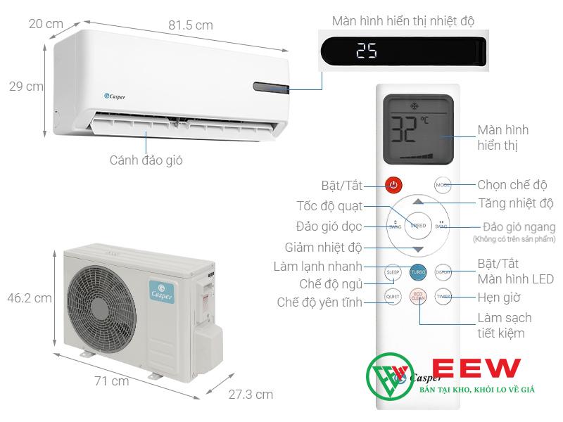 Điều hòa Casper 12000 BTU 1 chiều inverter GC-12IB36